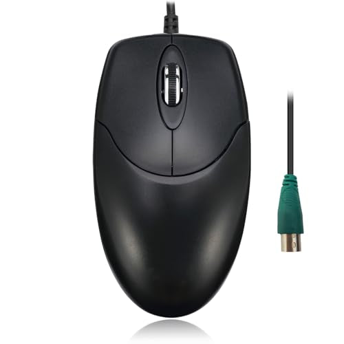Adesso 3 Button Desktop PS/2 Optical Scroll Mouse, Black - style: PS/2