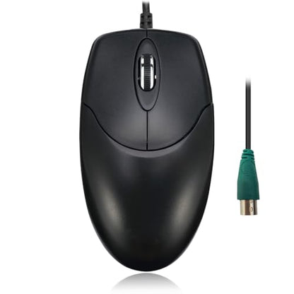 Adesso 3 Button Desktop PS/2 Optical Scroll Mouse, Black - style: PS/2