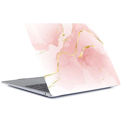 Laptop Case Compatible with MacBook Pro 13 inch with CD-ROM Model: A1278(Old Version 2012/2011/2010/2009/2008), Protective Plastic Hard Shell Case Cover & Keyboard Skin - Pink Marble - color: Pink Marble, size: A1278(Pro 13 w/CD-ROM 2008-2012)