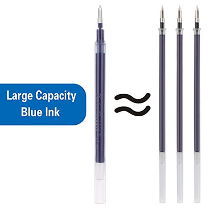 Gel Ink Rollerball Stylus Pen - 18 Pack,1.0mm Gel Pen Bold Point,2 in 1 Capacitive Stylus Pen,Large Capacity Blue Ink,Writing Smoothly for Office,Business,Gift,Metal Silver Clip - color: 1.0mm-18Pack-Blue