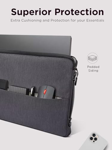 Lenovo Urban Laptop Sleeve 13 Inch for Laptop/ Notebook/Tablet Compatible with MacBook Air/Pro Water Resistant - Charcoal Grey - size: 13 inch