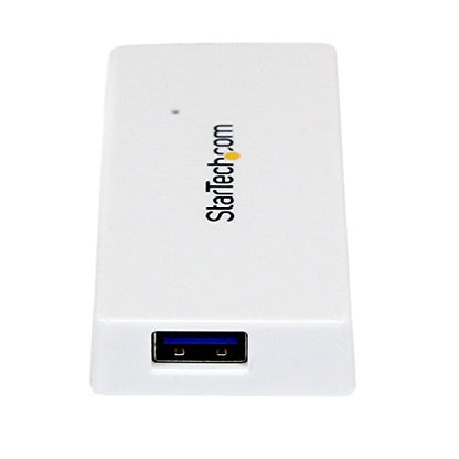 StarTech 4-Port USB 3.0 Hub 5Gbps with Built-in Cable, TAA (ST4300MINU3W) | Multi port hub, Built-in cable, Powered USB 3.2 Gen 1 extender for laptop, White, Backward compatible with 2.0 - color: White, style: 4 x USB-A with Built in Cable