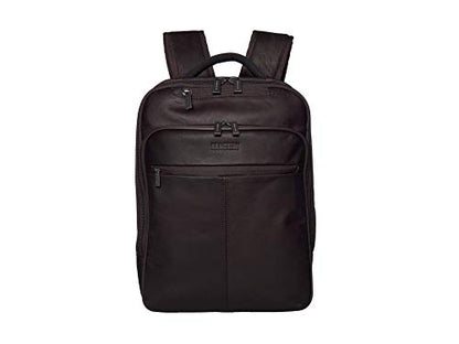 Kenneth Cole REACTION Out Of The Bag Manhattan Colombian Leather RFID 15.6" Laptop Briefcase - color: Brown