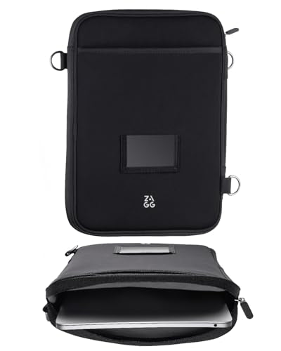 ZAGG 13+ Protective Laptop Sleeve with Pouch – Fits 13-15 Inch Tablets, Chromebooks, and Laptops, Water-Resistant Neoprene Case with ID Holder and Zippered Pocket - style: 13+ Laptop Sleeve with Pouch