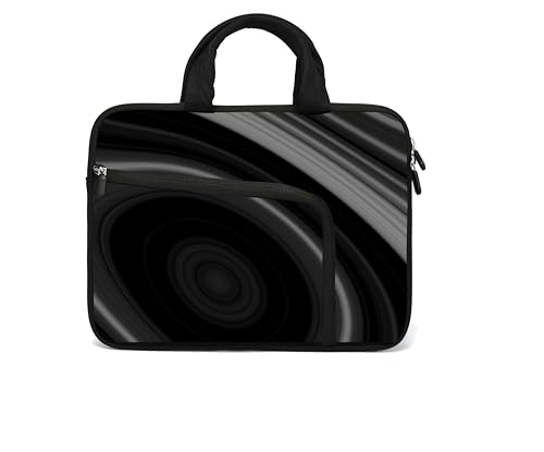 11 11.6 12 12.1 12.5 inches Laptop Sleeve Chromebook Case Ultrabook Case Notebook Sleeve PC Messenger Bag Tablet Case Neoprene Handle Sleeve for Women Men, Two Pockets(Cool Black) - color: Cool Black, size: For 11" 11.6" 12" 12.1" 12.5 Inch