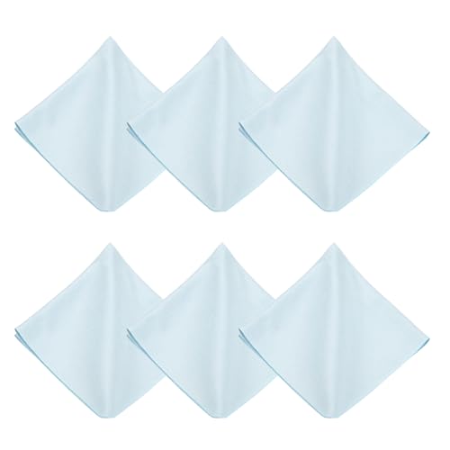uxcell 6Pcs Microfiber Cleaning Cloth for Glasses, 8x8inch Eyeglass Cleaning Cloth for Screens Cameras Cell Phones Electronics Lenses, Light Blue - color: Light Blue, size: 8x8"