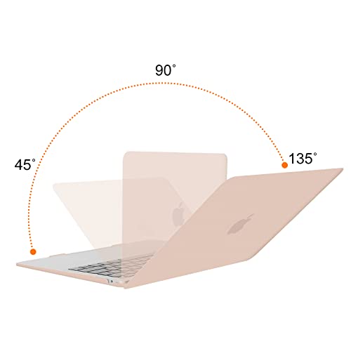 MOSISO Compatible with MacBook Air 13 inch Case 2022 2021 2020 2019 2018 Release A2337 M1 A2179 A1932 Touch ID, Plastic Hard Shell Cover Compatible with MacBook Air 13.3 inch Case, Camel - color: Camel