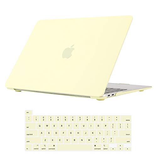 Se7enline for MacBook Pro 13 inch Case M2/M1 2026-2020 A2338,Mellow Yellow | Hard Shell Laptop Case Washable Keyboard Cover Skin Anti-Scratch Anti-Drop Heat Dissipation Full Port Access Slim Lightweight - color: Mellow Yellow