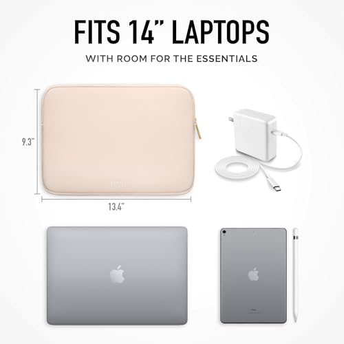 Vandel Slim MacBook Pro 14 inch Laptop Sleeve, Neoprene 14 Inch Apple MacBook Laptop Case Sleeve, Dell, HP Cover, Protective Asus, HP, Dell XPS Case, Computer Cover, Mac M1, M2, M3 Pouch - color: d. Sand, size: 14 Inch