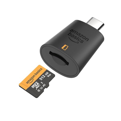 Amazon Basics 512GB microSDXC Card with Adapter for Tablets, Smartphones, Action Cameras, GoPRO, Drones, Full HD, Read Speed Up to 200MB/s, 1-Pack - size: 512GB