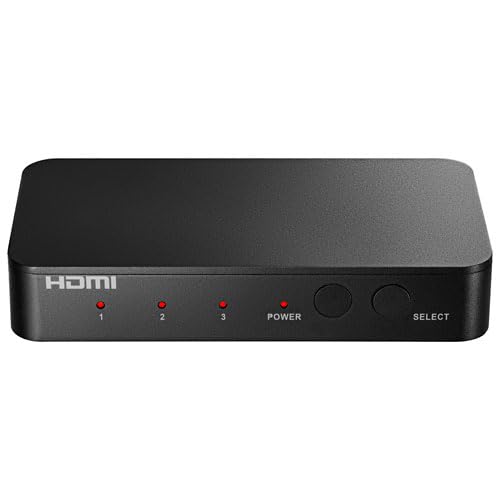 INSIGNIA TV, Monitor & Display Adapters – 4K Ultra HD, 60W Power Delivery, USB 3.0 5Gbps – Compatible with MacBook, iPad, Chromebook, Windows Laptops (3-Port HDMI Switch) - style: 3-Port HDMI Switch