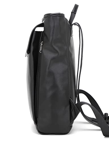 Kah&Kee Leather Laptop Backpack for Women with 14-inch Laptop Compartment Ideal for Teachers, College Students and Work