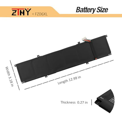 FZ06XL Battery Replacement for HP Spectre X360 16-F 16T-F Envy 16-H 16T-H | 16-F1000 2-in-1 16T-F1000 16-f1000nx 16-f2013dx 16-h1000 16-h0011TX 16-h0795ng FZ06083XL M47636-2C1 M48025-005 TPN-DB0I 83Wh - size: 12.91*3.15*0.31 inch FZ06XL