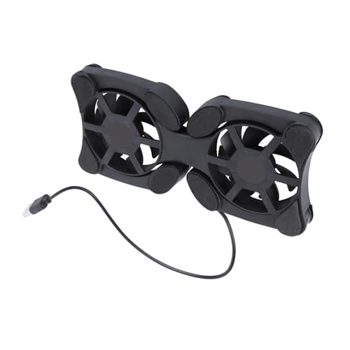 BESPORTBLE Portable Laptop Cooling Pad with Dual USB Fans Foldable Lightweight Notebook Cooler Stand for Efficient Heat Dissipation and Enhanced Computer Performance Material No External