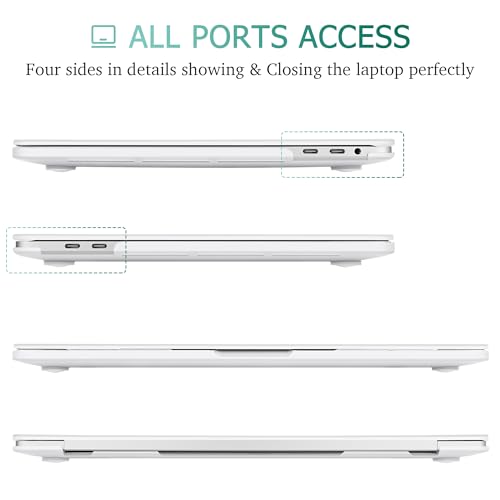 May Chen for MacBook Pro 16 Inch 2019 Release Model:A2141,Hard Shell Case Cover Screen Protector & Keyboard Cover for MacBook Pro 16 Retina with Touch ID & Touch Bar - Clear White - color: Clear White