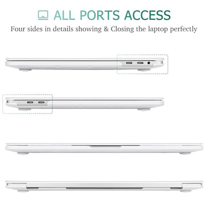 May Chen for MacBook Pro 16 Inch 2019 Release Model:A2141,Hard Shell Case Cover Screen Protector & Keyboard Cover for MacBook Pro 16 Retina with Touch ID & Touch Bar - Clear White - color: Clear White