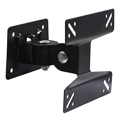 GLigeT Monitor Arm Gas Wall Mount Monitor Bracket, Full Motion 14-24 Inch 180° Swivel and Tilt TV Mount Bracket, Sturdy Steel LED LCD Monitor Holder Bracket, Black Monitor Desk Mount
