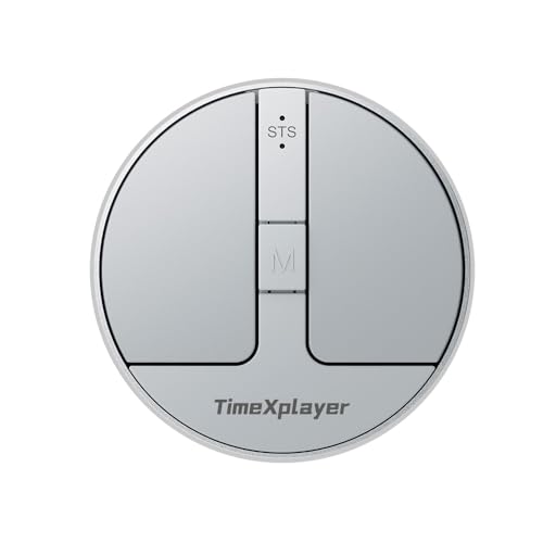 Stylish Mini Round Mouse with Pressure Sensing Reel, Ultra Portable Wireless Mouse Connectivity: Wired, 2.4G and Dual Bluetooth, Rubber Case Included (BT1/BT2-Silver) - style: BT1/BT2-Silver
