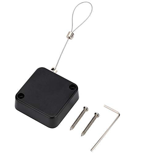 Loradar Retractable Cable Lock with Cable Tether Safety Strap, Wire Rope Safety Lock for Earphone and All Kinds of Exhibits Such As Glasses, Shoes, Key Box, Jewelry, Watches-2 Pack - color: Black5
