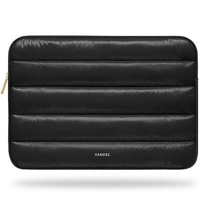 Vandel The Original Puffy Laptop Sleeve 13-14 Inch, Laptop Sleeve for Women | Protective Carrying Case Cover for MacBook Pro 14 in, MacBook Air 13 Inch, iPad Pro 12.9, Dell, Asus, HP - color: e. Shiny Black
