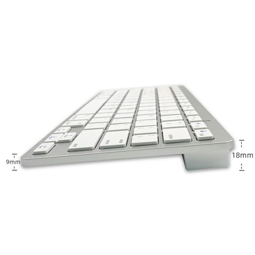 Wireless Spanish Keyboard, Minority Language Keypad Ultra Thin Lightweight Silent Bluetooth Keyboards for Laptop/PC/Tablet/Desktop/Smart TV Teclado Español (Spanish) - style: Spanish