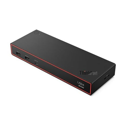 Lenovo ThinkPad USB 4 Smart Dock 5500 w/ 135W Adapter, Supports up to 4 Displays, 100W Power to Laptop, Integrated USB4 Cable, Eclipse Black