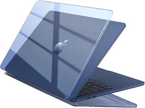EooCoo Case for MacBook Air 13 inch M5/M4/M3/M2 2026-2022, Crystal Midnight | Easy Snap-On Fit for Mac Air 13.6-inch，Scratch & Bump Resistant, Lightweight, For Study & Work, A3449/A3240/A3113/A2681 - color: Crystal Midnight, size: Air 13.6-inch