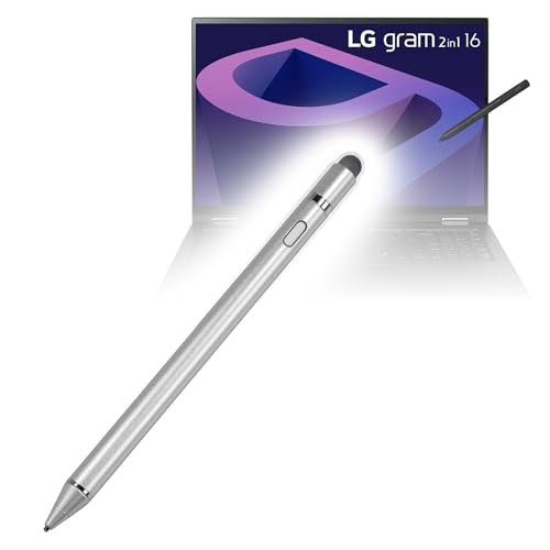 BoxWave Stylus Pen Compatible with LG 2-in-1 Tablet Laptop 16T90Q (16 in) - AccuPoint Active Stylus, Electronic Stylus with Ultra Fine Tip - Metallic Silver