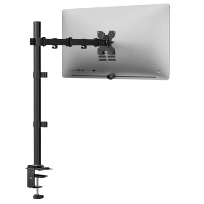 WALI Monitor Arm Mount for Desk, Single Extra Tall Computer Desk Mount, Monitor Bracket Mount Stand Single, up to 34 inch, 22 lbs (M001XL), Black - size: 13"-34", style: Single