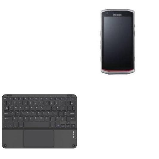BoxWave Keyboard Compatible with Keyence DX-W600 - SlimKeys Bluetooth Keyboard with Trackpad, Portable Slim TouchPad - Jet Black