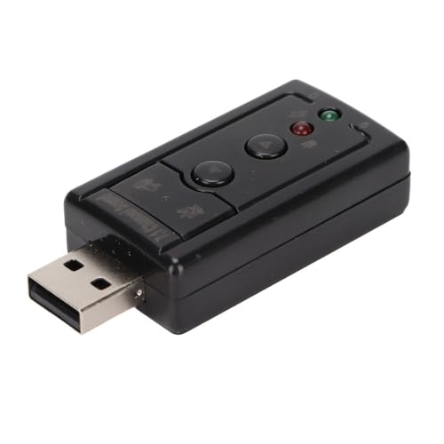 7.1 Channel Sound Card USB 2.0 Pure Digital Sound Output Microphone Ports Audio Upgrade External Sound Audio Adapter Computer Use