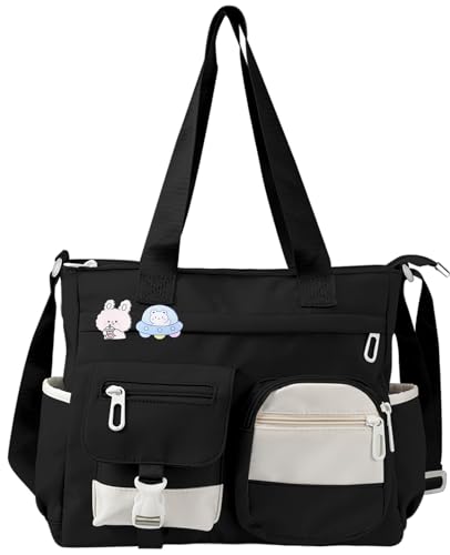 Women's Messenger Bag - Professional Crossbody Work Satchel Stylish Office Purse for Business Travel & Commuting - color: Black