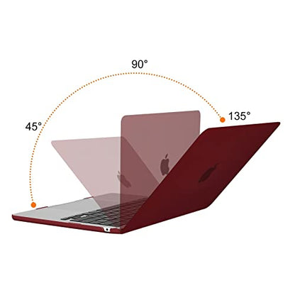 MOSISO Compatible with MacBook Air 13 inch Case M5 2026 M4 M3 M2 2025-2022 | A3449 A3240 A3113 A2681, Scratches-Resistant Protective Hard Shell for MacBook Air 13.6 inch Case, Burgundy - color: Burgundy