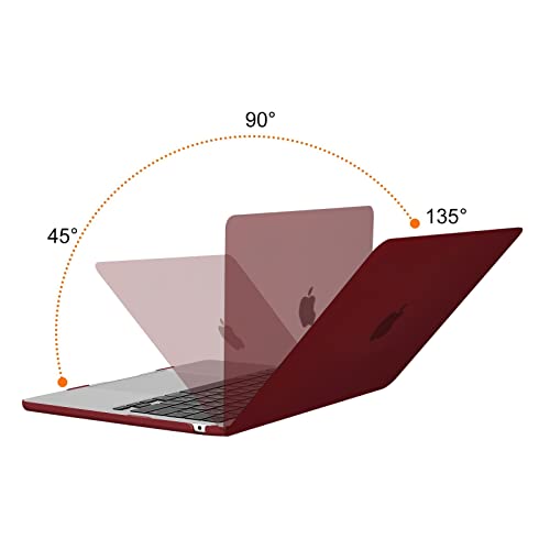 MOSISO Compatible with MacBook Air 13 inch Case M5 2026 M4 M3 M2 2025-2022 | A3449 A3240 A3113 A2681, Scratches-Resistant Protective Hard Shell for MacBook Air 13.6 inch Case, Burgundy - color: Burgundy