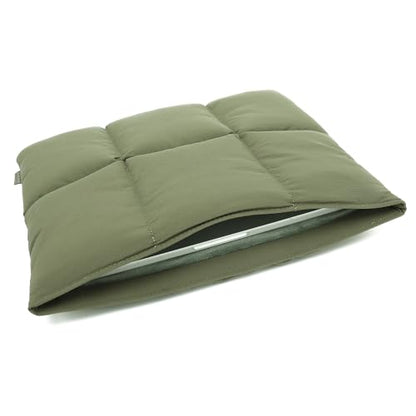 Puffy Laptop Sleeve 15 inch 16 inch, Green | Pillow Shape Laptop Sleeve, Compatible MacBook Air 15 in M4 2025 & MacBook Pro 15/16 in M1 M2 M3 M4 M5 2024 - color: Green, size: For 15"-16" MBA/MAP M4 M3 M2 M1