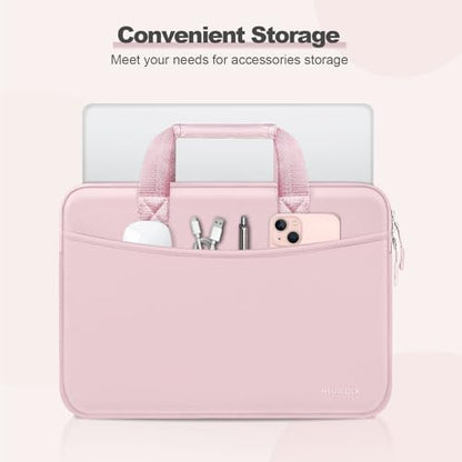 Laptop Case 16 inch,15-15.6 inch Laptop Sleeve Bag Compatible with MacBook Pro 16 M5 M4 M3 M2 M1,HP Dell Acer ASUS Lenovo Notebook,Neoprene Computer Bag with Handle&Curved Pocket, Pink - color: Pink, size: 16 inch