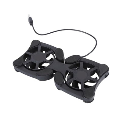 Portable Foldable Laptop Cooling Pad with USB Fans for Notebook Cooling Black Compatible with Laptops for Gaming and Work