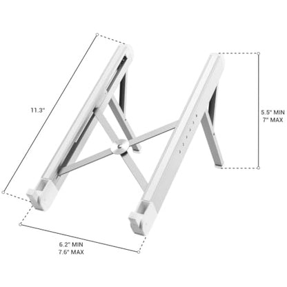 Desky Ultralight Portable Laptop Riser – Foldable & Adjustable Stand for Laptops 10"–17", Ergonomic Aluminum Travel Stand with Carry Case, Ventilated for Cooling