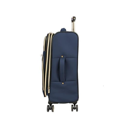 Kenneth Cole REACTION Chelsea Chevron Quilted Luggage, Navy, 20-Inch Carry On - color: Navy, size: 20-Inch Carry On