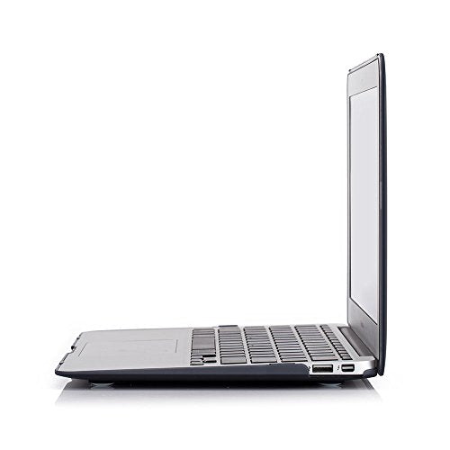 RUBAN Case Compatible with MacBook Air 13 Inch (Models: A1369 & A1466, Older Version 2010-2017 Release), Slim Snap On Hard Shell Protective Cover, (Black) - color: BLACK