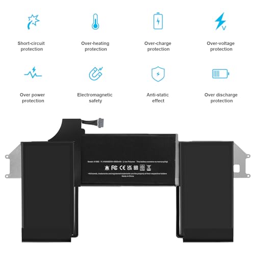 TREE.NB A1965 Laptop Battery Replacement for MacBook Air 13 inch Retina A1932(Late 2018 2019) A2179 (Early 2020) EMC 3184 3302 MacBookAir8,1 8,2 9,1 MRE82LL/A MRE92LL/A MVFH2LL/A MVFM2LL/A MRE82B/A - size: ‎11.4x5.98x0.2inch A1965