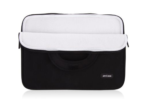 amCase Chromebook Case-11.6 to 12 inch Neoprene Sleeve with Handle-Black | Travel laptop bag - color: Black, size: 11.6 to 12 inch