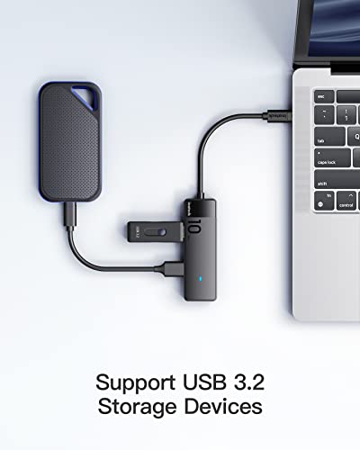 Inateck USB 3.2 Gen 2 Speed, USB C to USB Hub with 4 USB A Ports, HB2025 - size: USB C TO 4A, style: With 0.7ft cable