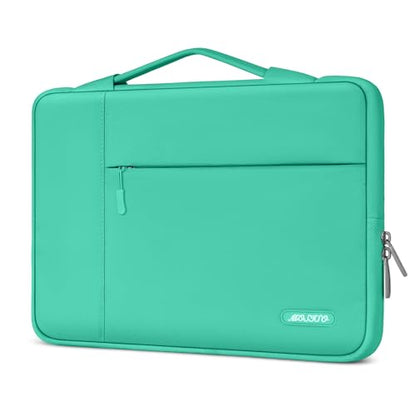 MOSISO Laptop Case 13.3 inch, 13-13.3 inch Laptop Sleeve with Handle Compatible with MacBook Air/Pro 13/Pro 14 M5 M4 M3 M2 M1,HP Dell ASUS Lenovo, Polyester Multifunctional Computer Bag, Biscay Green - color: Biscay Green, size: 13.3 inch