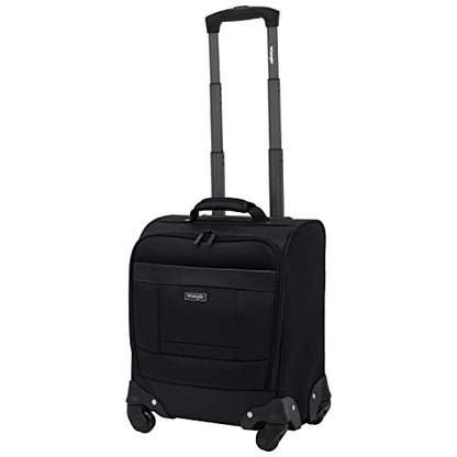 Wrangler 17" Underseat Spinner Carry-On Luggage, Black - color: Black