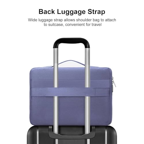 MOSISO 360 Protective Laptop Case 13.3 inch, 13-13.3 inch Laptop Sleeve | Compatible with MacBook Air/Pro 13 / Pro 14, HP Dell ASUS Lenovo,Side Open Bag with 2 Raised&1 Flapover Pockets,Lavender Gray - color: Lavender Gray, size: 13.3 inch