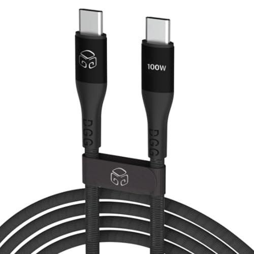ZERO100 USB-C to USB-C 100W Fast Charging Cable, PD 3.0 Nylon Braided Type-C Charger Cord, Compatible with iPhone 15/16, iPad Pro, MacBook, Samsung Galaxy, Pixel, Android Devices, 50CM[1.6FT] - size: 50cm[1.6FT]