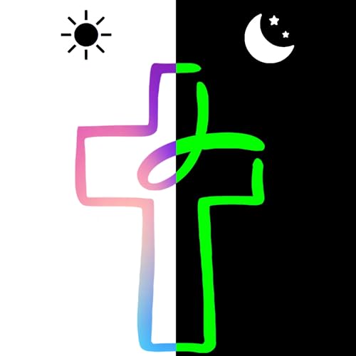 2 Pieces Fluorescent Neon Green Cross & Buddha, Skull Car Decal, Safety Religious Spiritual Stickers for SUV, Windows, Motorcycles, Skateboard Christian Night Visibility Hide Scratches (Cross B) - color: Cross B