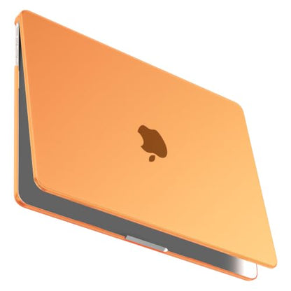 BlueSwan Matte Case for MacBook Air 15 inch M5 M4 M3 M2 Chip 2026-2023 | 100% Color Match, Anti Fingerprint & Scratch, Grippy Finish, Protective Hard Shell, Ultra Thin, Easy Snap-On - color: Matte Cosmic Orange