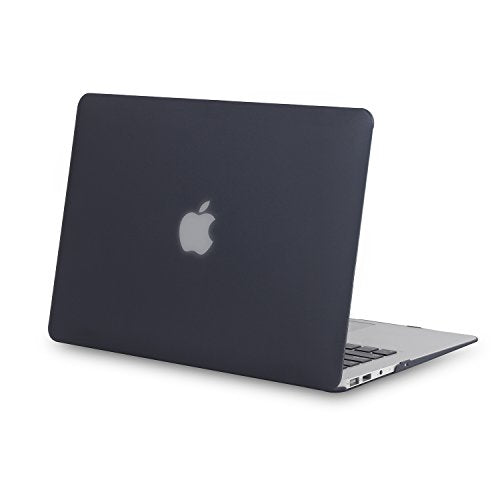 Case for MacBook Air 13 inch A1466 A1369 2010-2017 Release, 5 in 1 Plastic Hard Shell&Keyboard Cover&Screen Protector&Webcam Cover, Crystal Black - color: Black
